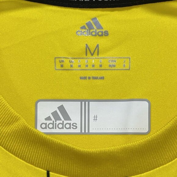 Adidas Adult Medium Climalite Goalkeeper Solar Soccer Jersey Aeroready Yellow #1 - Picture 5 of 5